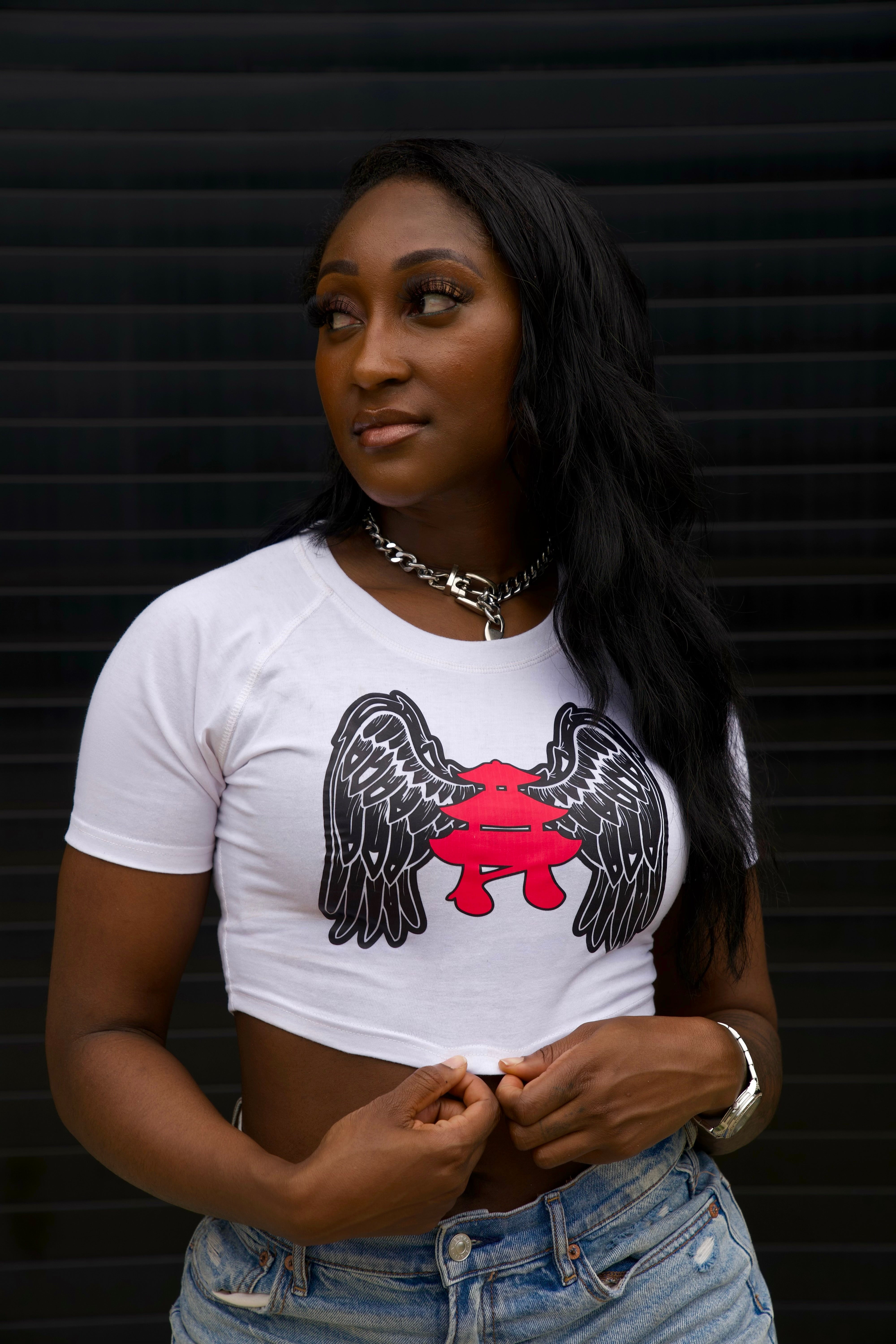 Angel Wings the brand Crop Tee