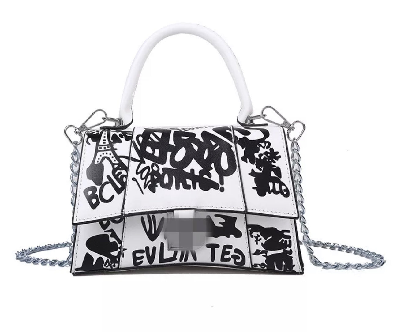 Angel Wings Graffiti Clutch Bag